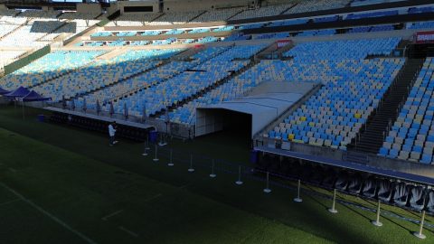 Maracanã : Túnel retrátil para acesso dos jogadores.